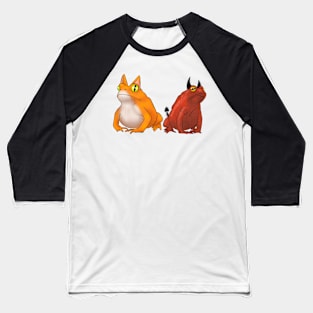 Toad Frog Cat Devil Graphic T Tee Baseball T-Shirt